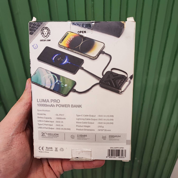 پاور بانک گرین لاین لوما پرو 10000mA GL-PX17