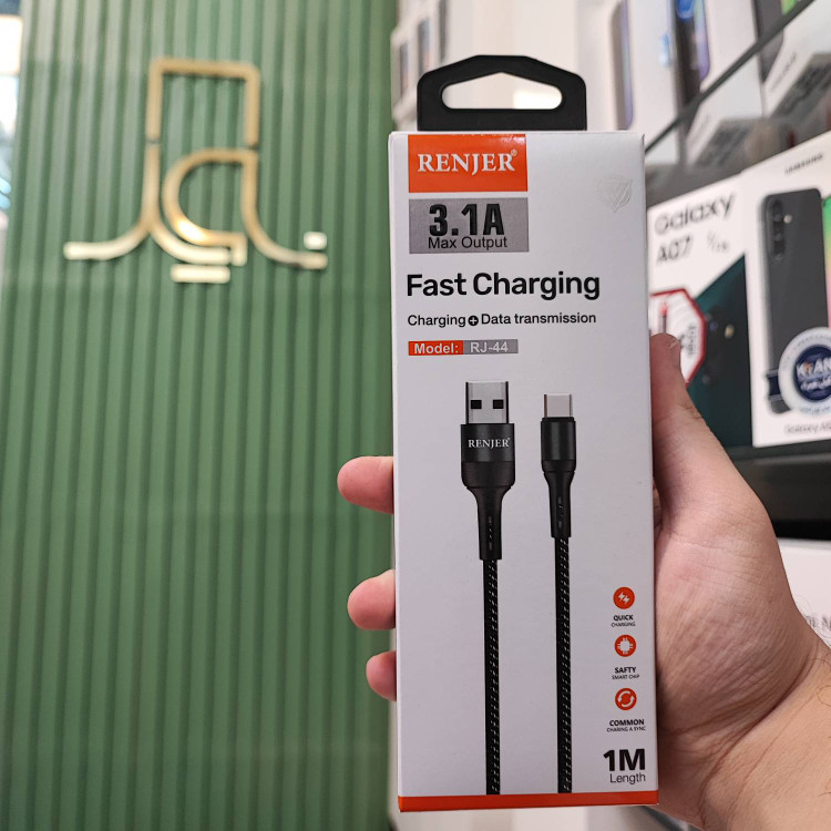 کابل شارژ و انتقال داده رنجر USB به تایپ سی یک متری